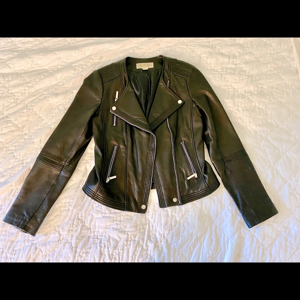Michael Kors Leather Moro Jacket